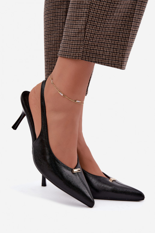 Scarpe col tacco alto nere Inessae con dettagli decorativi