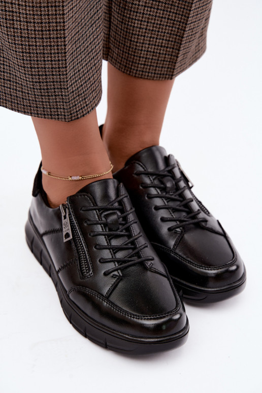 Scarpe in pelle sintetica Vinceza 13130 in nero
