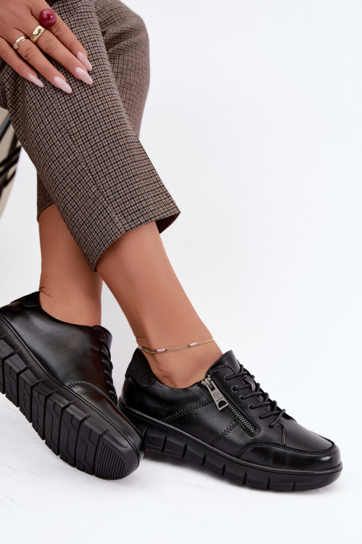 Scarpe in pelle sintetica Vinceza 13130 in nero