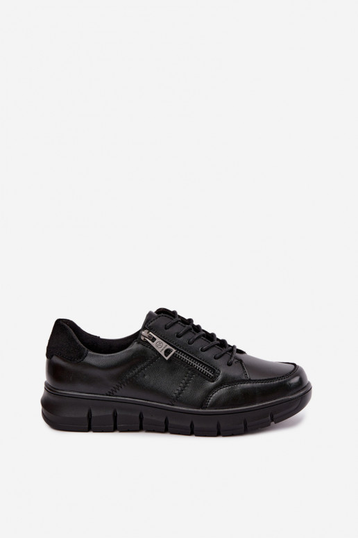 Scarpe in pelle sintetica Vinceza 13130 in nero