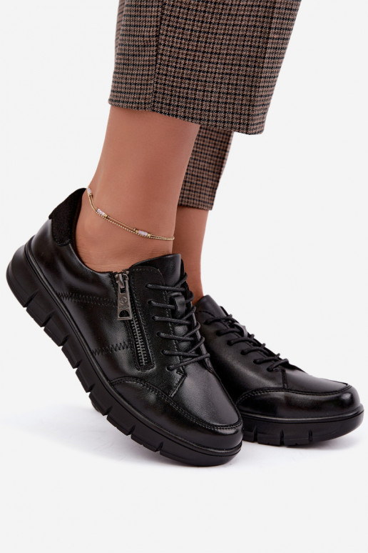 Scarpe in pelle sintetica Vinceza 13130 in nero