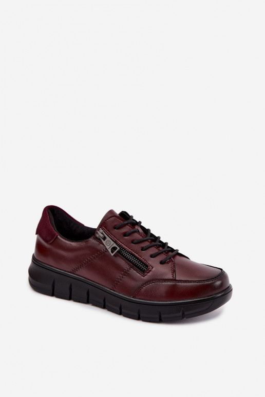 Scarpe in pelle sintetica Vinceza 13130 in bordeaux