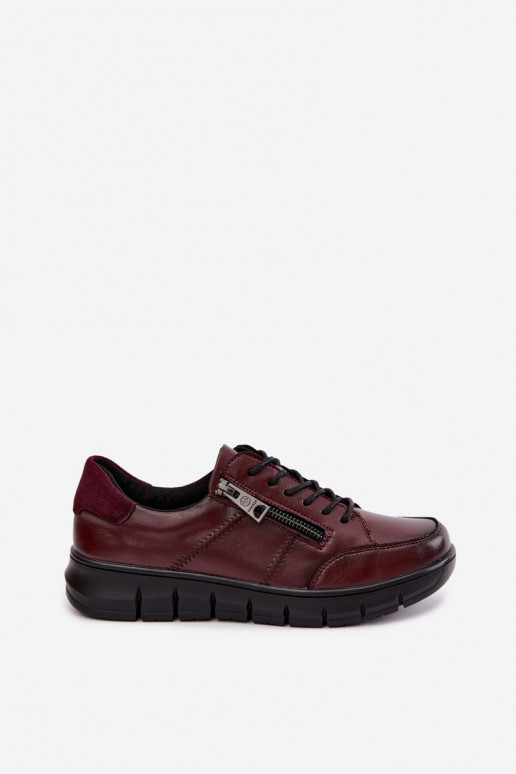 Scarpe in pelle sintetica Vinceza 13130 in bordeaux