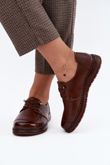 Scarpe in pelle sintetica Vinceza 107240 in marrone