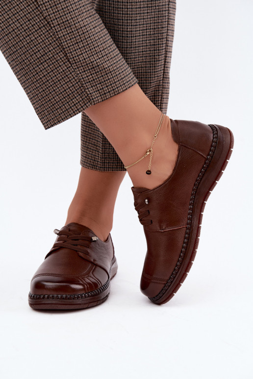 Scarpe in pelle sintetica Vinceza 107240 in marrone