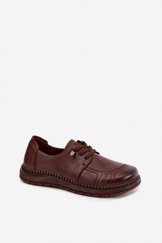 Scarpe in pelle sintetica Vinceza 107240 in marrone
