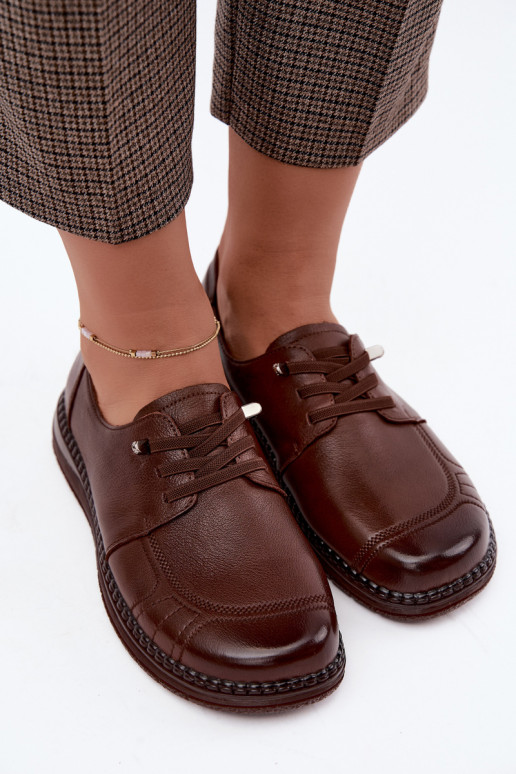 Scarpe in pelle sintetica Vinceza 107240 in marrone