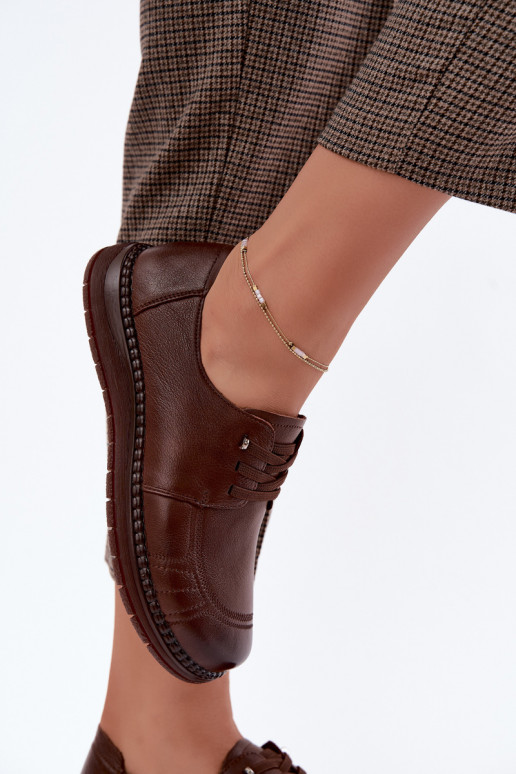 Scarpe in pelle sintetica Vinceza 107240 in marrone