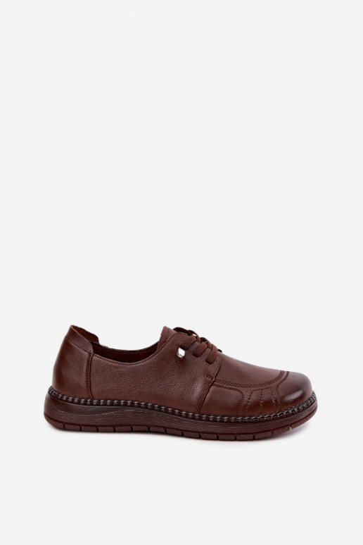 Scarpe in pelle sintetica Vinceza 107240 in marrone