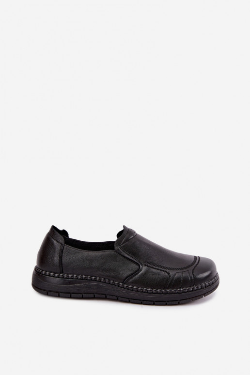 Scarpe slip-on in pelle sintetica Vinceza 107241 in nero