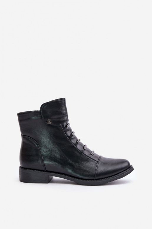 Stivaletti caldi da donna con tacco largo in nero Labise