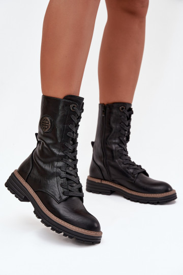 Stivaletti caldi da donna con dettagli decorativi in nero Dorialine 2