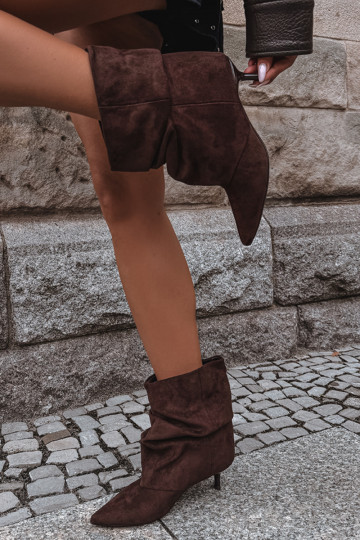 Stivaletti slip-on con tacco in ecopelle scamosciata Loralia 2