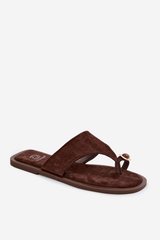 Pantofole piatte da donna con dettagli decorativi Fedira