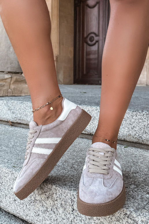 Sneakers in suede color sabbia Bellmont