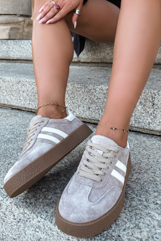 Sneakers in suede color sabbia Bellmont