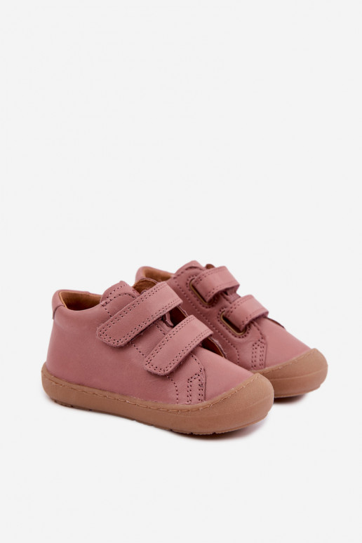 Scarpe in pelle per bambini rosa scuro Barefoot Froddo G2130328-6