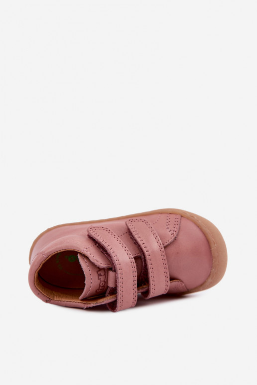 Scarpe in pelle per bambini rosa scuro Barefoot Froddo G2130328-6