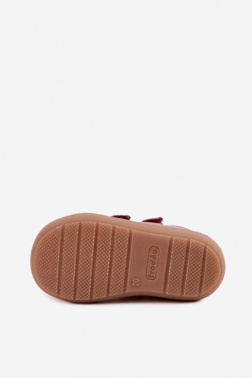 Scarpe in pelle per bambini rosa scuro Barefoot Froddo G2130328-6