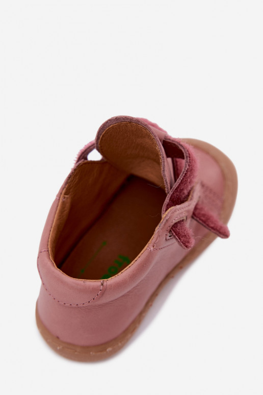 Scarpe in pelle per bambini rosa scuro Barefoot Froddo G2130328-6