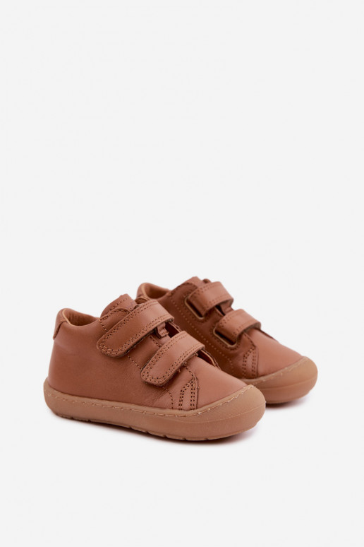 Scarpe in pelle per bambini marroni Barefoot Froddo G2130328-2