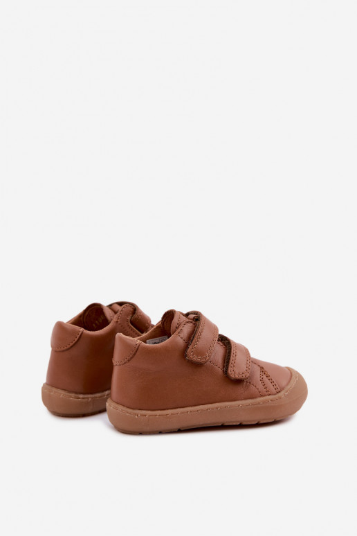 Scarpe in pelle per bambini marroni Barefoot Froddo G2130328-2