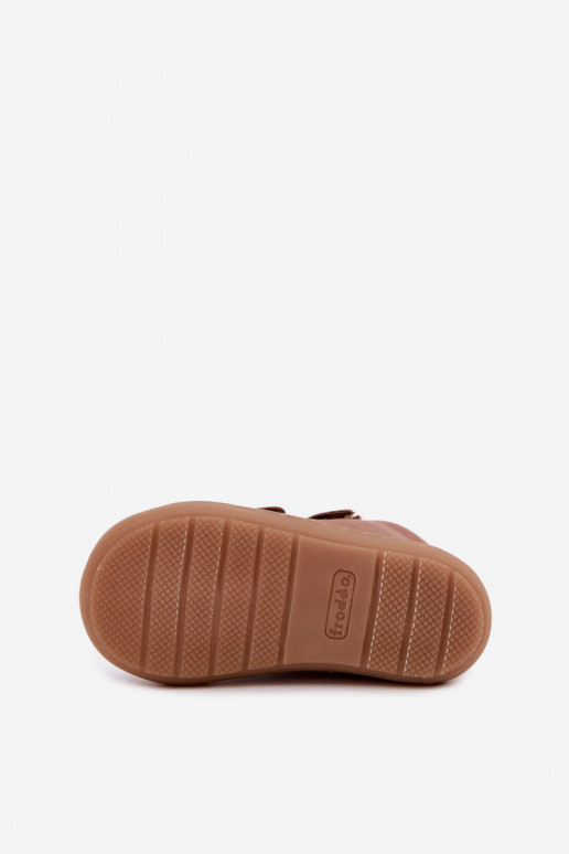 Scarpe in pelle per bambini marroni Barefoot Froddo G2130328-2