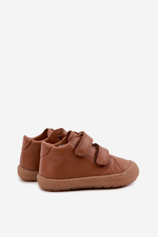 Scarpe in pelle per bambini marroni Barefoot Froddo G2130328-2