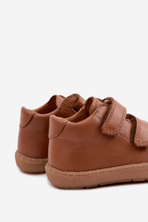 Scarpe in pelle per bambini marroni Barefoot Froddo G2130328-2