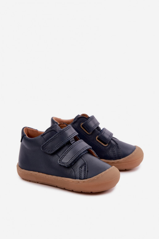 Scarpe in pelle per bambini blu scuro Barefoot Froddo G2130328