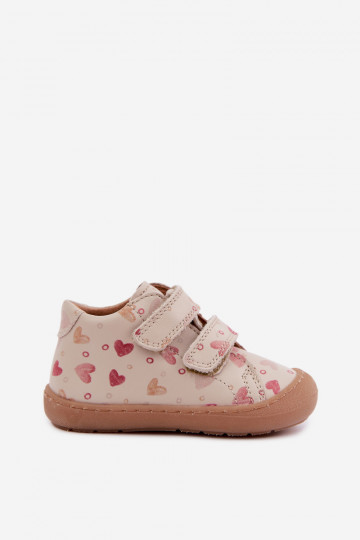 Scarpe in pelle per bambini color sabbia Barefoot Froddo G2130328-64 2