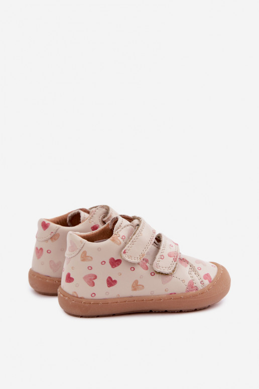 Scarpe in pelle per bambini color sabbia Barefoot Froddo G2130328-64