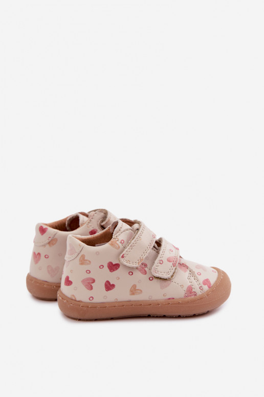 Scarpe in pelle per bambini color sabbia Barefoot Froddo G2130328-64