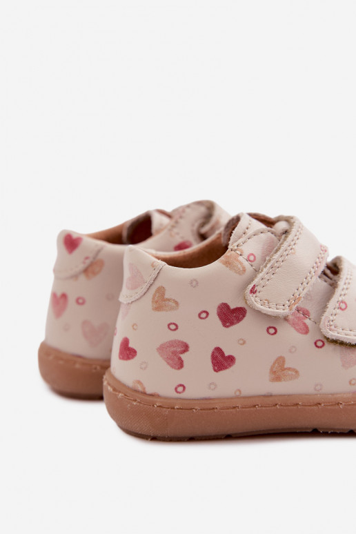 Scarpe in pelle per bambini color sabbia Barefoot Froddo G2130328-64