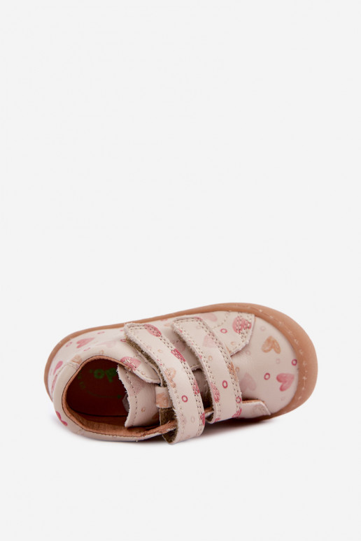 Scarpe in pelle per bambini color sabbia Barefoot Froddo G2130328-64