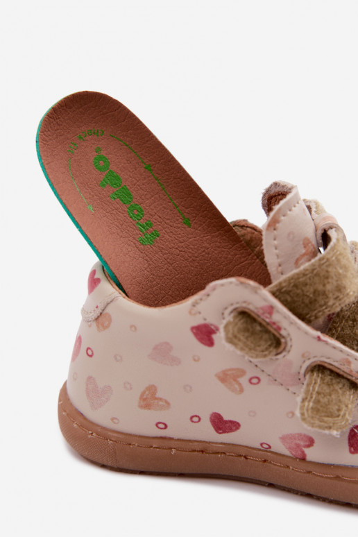 Scarpe in pelle per bambini color sabbia Barefoot Froddo G2130328-64