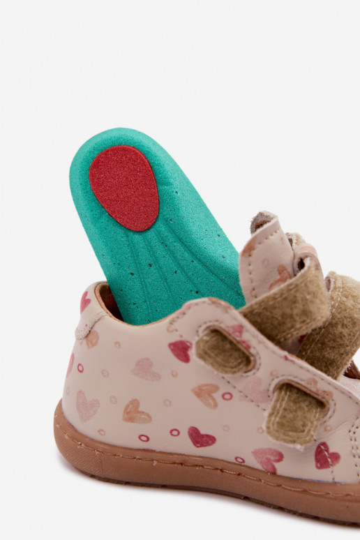 Scarpe in pelle per bambini color sabbia Barefoot Froddo G2130328-64