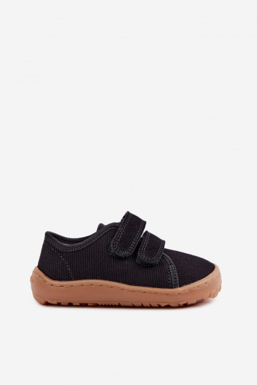 Ciabatte per bambini nere Barefoot Froddo Canvas G1700440-19 2