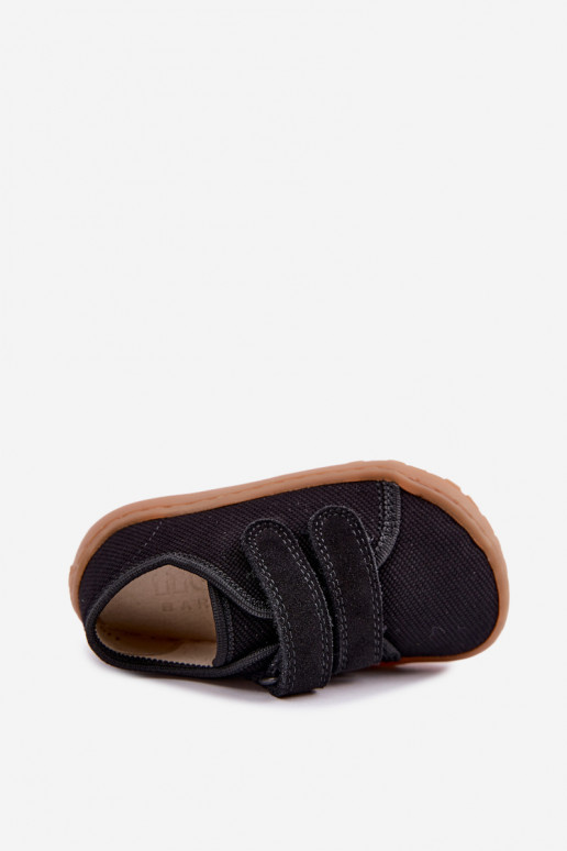 Ciabatte per bambini nere Barefoot Froddo Canvas G1700440-19