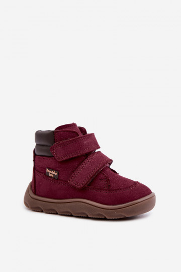 Scarpe in pelle per bambini bordeaux Barefoot Froddo G2110150-9