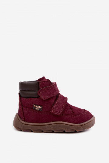 Scarpe in pelle per bambini bordeaux Barefoot Froddo G2110150-9 2