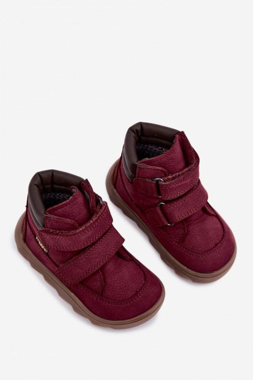 Scarpe in pelle per bambini bordeaux Barefoot Froddo G2110150-9