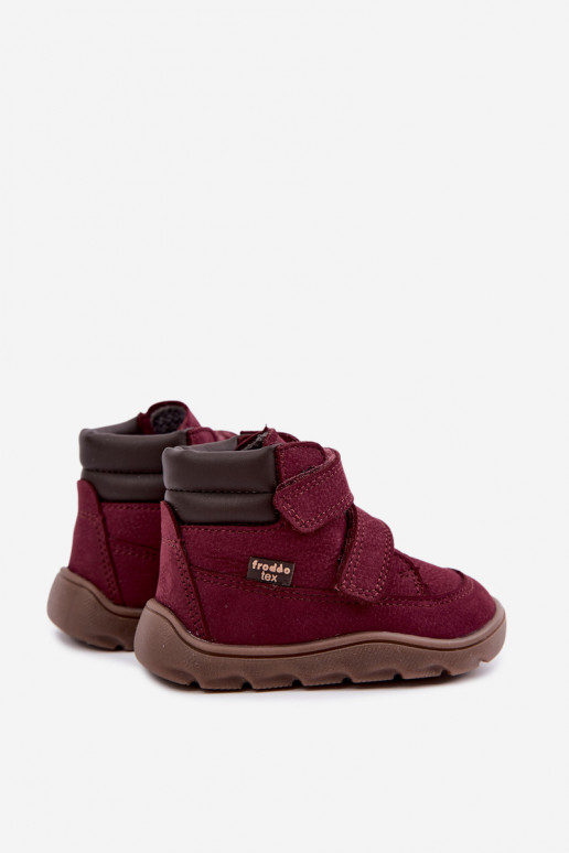 Scarpe in pelle per bambini bordeaux Barefoot Froddo G2110150-9