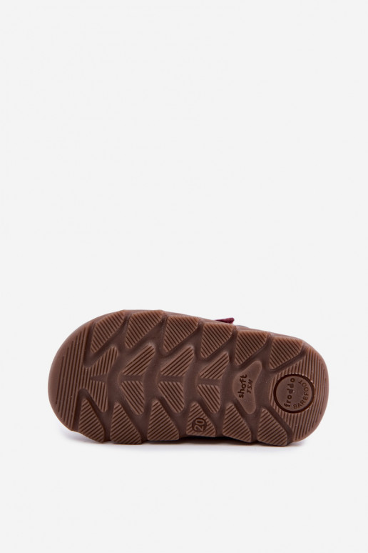Scarpe in pelle per bambini bordeaux Barefoot Froddo G2110150-9