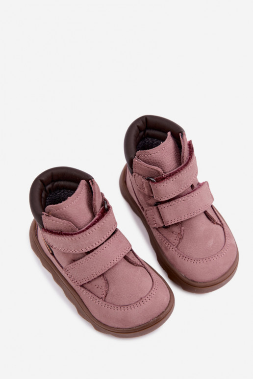 Scarpe in pelle per bambini rosa Barefoot Froddo G2110150-5
