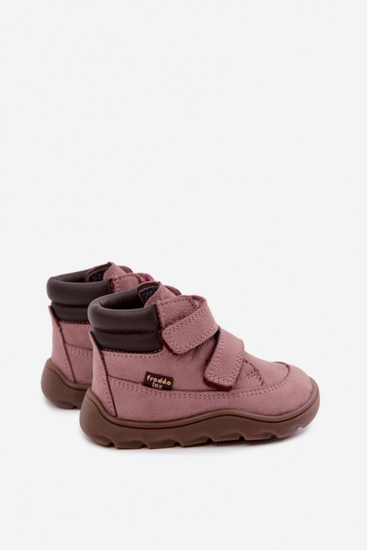Scarpe in pelle per bambini rosa Barefoot Froddo G2110150-5