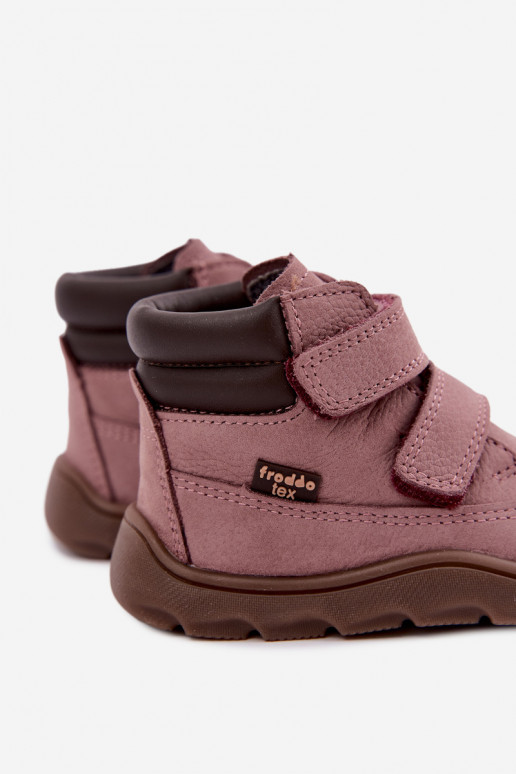 Scarpe in pelle per bambini rosa Barefoot Froddo G2110150-5