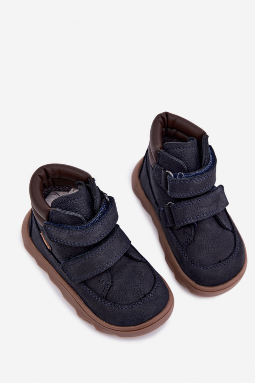 Scarpe in pelle per bambini blu scuro Barefoot Froddo G2110150