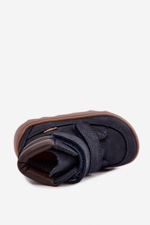 Scarpe in pelle per bambini blu scuro Barefoot Froddo G2110150