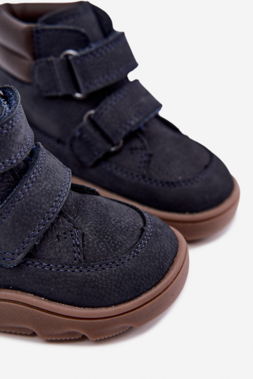 Scarpe in pelle per bambini blu scuro Barefoot Froddo G2110150